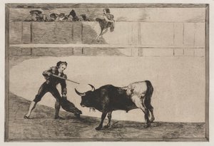 Bullfights: Pedro Romeo Killing the Halted Bull, 1876 by Francisco de Goya