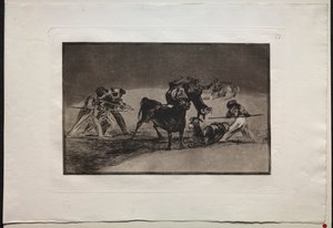 Bullfights: The Moors Use Donkeys as a Barrier to Defend Themselves Against the Bull Whose Horns Have Been Tipped with Balls