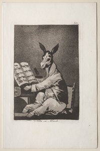 Caprichos: And So Was His Grandfather by Francisco de Goya