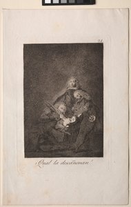 Caprichos: How They Pluck Her! by Francisco de Goya