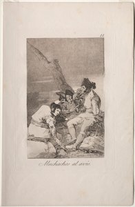 Caprichos: Lads Making Ready by Francisco de Goya