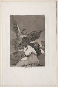 Caprichos: Tale-Bearers-Blasts of Wind by Francisco de Goya