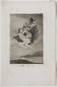 Caprichos: There It Goes. by Francisco de Goya