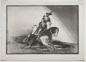 Charles V Spearing a Bull in the Ring at Valladolid by Francisco de Goya