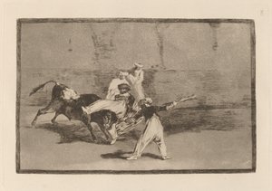 A Moor Caught by the Bull in the Ring by Francisco de Goya