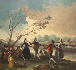 Dance on the Banks of the River Manzanares by Francisco de Goya