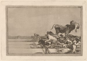 Dreadful Events in the Front Rows of the Ring at Madrid and Death of the Mayor of Torrejon by Francisco de Goya
