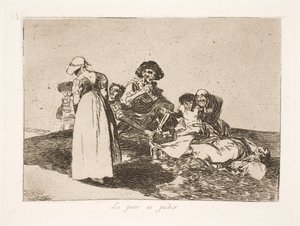 The Worst is, One Must Beg (55) by Francisco de Goya