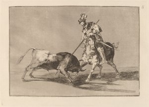 The Cid Campeador Spearing Another Bull by Francisco de Goya