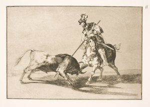 El Cid Campeador spears another bull by Francisco de Goya