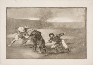 Another Way of Hunting on Foot by Francisco de Goya