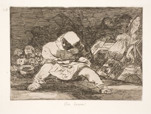 What Madness! (68) by Francisco de Goya