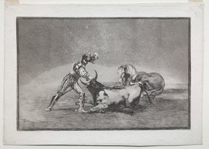 La Tauramaquia: A Spanish Knight Kills the Bull after Having Lost His Horse by Francisco de Goya
