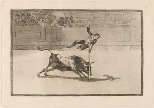 The Agility and Audacity of Juanito Apinani in the Ring at Madrid by Francisco de Goya