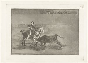 Pajuelera in the Arena of Zaragoza (La Tauromaquia) by Francisco de Goya
