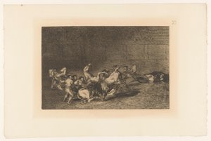 Picador Stabs a Bull with a Lance Bullfights (series title) by Francisco de Goya
