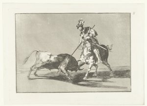 Rodrigo Díaz de Vivar Wounds a Bull by Francisco de Goya