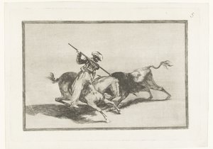Bullfight on Horseback (series title: La Tauromaquia) by Francisco de Goya