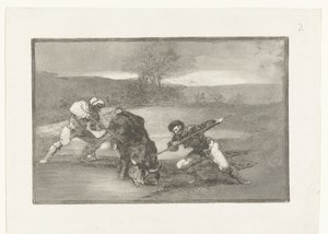 Bullfighting on Foot by Francisco de Goya