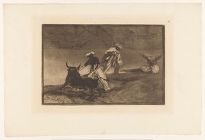 Bullfighters in an Arena (series title: Bullfights, La Taureaumachie, La Tauromaquia) by Francisco de Goya