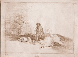 The Disasters of War: No One Helps Him by Francisco de Goya