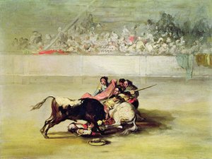 The Fall of a Picador from his Horse under a Bull