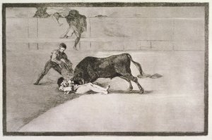 The Unlucky Death of Pepe Hillo (Jose Delgado) in the Ring at Madrid on the 11th May 1801, plate 33 of 