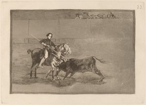 Manly Courage of the Celebrated Pajuelera in the Ring at Saragossa by Francisco de Goya