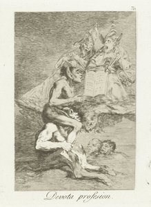 Pious Confession (Devota Profesion, Los Caprichos) by Francisco de Goya