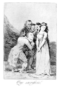 What a sacrifice!, 1799 by Francisco de Goya