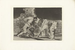 Furious Folly (series title: Los Disparates, Los Proverbios) by Francisco de Goya
