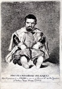 The Dwarf, Sebastián de Morra, at the Court of Felipe IV by Francisco de Goya