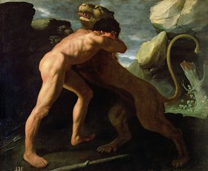 Hercules Fighting with the Nemean Lion