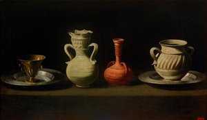 Still Life with Four Vessels by Francisco de Zurbaran