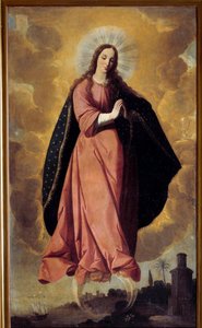 The Immaculate Conception. Design by Francisco de Zurbaran (1598-1664) 17th century. St. John the Baptist Church, Marchena by Francisco de Zurbaran