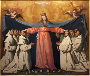 The Virgin of Las Cuevas. Painting by Francisco Zurbaran by Francisco de Zurbaran