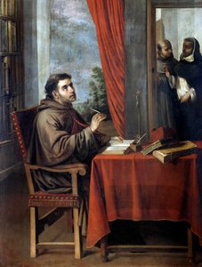Visit of the Italian Theologian and Philosopher Saint Thomas Aquinas by Francisco de Zurbaran
