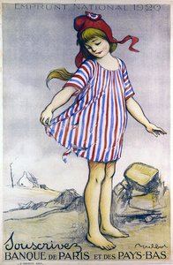 Poster Advertising the National Loan 1920, Banque de Paris et des Pays-Bas by Francisque Poulbot