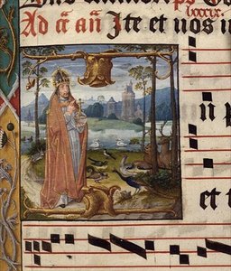 God Surrounded by Birds and Animals, Antiphon for Septuagesima (3rd Sunday before Lent), c.1490-1500