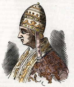 Representation of Pope Celestin III (1191-1198) from 