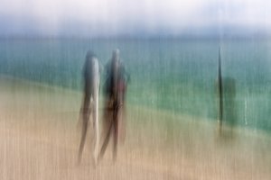Blurred Beach Figures
