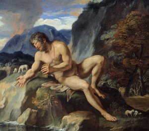 Polypheme the Cyclops with a Pan Flute (detail) by Francois Perrier