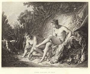 Diana Leaving the Bath by Francois (after) Boucher