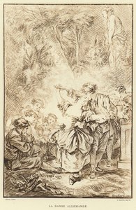 The German Dance by Francois (after) Boucher