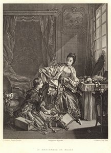The Fashion Merchant by Francois (after) Boucher