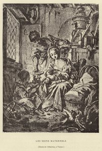 Maternal Care by Francois (after) Boucher