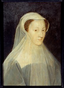 Portrait of Mary Stuart, Queen of France and Queen of Scotland in Mourning Costume by Francois (workshop of) Clouet