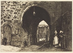 The Gate of St Malo at Dinan by François Bonvin