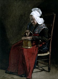 Old Woman with Copper Pot by François Bonvin