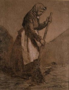 Woman Sweeping